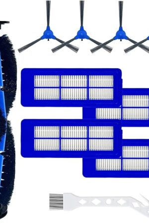 10 Pack Replacement Parts for eufy RoboVac 11S Max, Accessories Kit for 15C Max, 30C Max, G20, G20 Hybrid,G30, G30 Edge, Includes 1 Roller Brushes, 4 Filters, 4 Side Brushes,1 Cleaning Brush