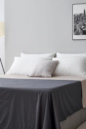 Waterproof Bed Cover, Queen & King Size (95"x 90", Grey/Beige), Lightweight Waterproof Furniture Protector Cover for Bed Couch Sofa, Reversible & Washable
