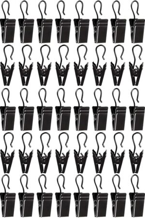 50pcs Awning Light Curtain Clips Stainless Steel Curtain Clip Hooks Curtain Hooks Bulldog Clips siding Clips for Hanging Tablecloth Towel Clips for Camping Tents Home Decoration Photos Art Craft