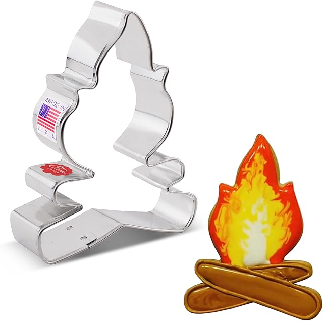 Campfire Cookie Cutter, 4" Made in USA by Ann Clark
