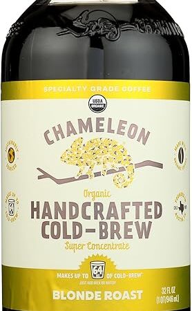 CHAMELEON COLD BREW Organic Blonde Roast Cold Brew Coffee Concentrate, 32 FZ