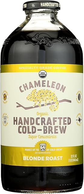 CHAMELEON COLD BREW Organic Blonde Roast Cold Brew Coffee Concentrate, 32 FZ