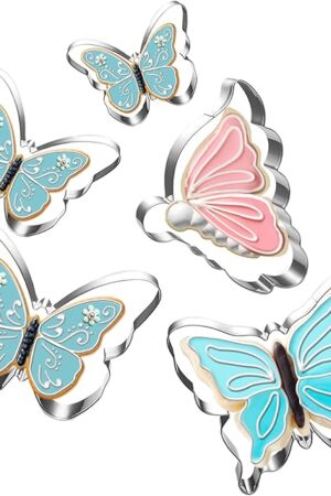 Butterfly Cookie Cutter Set-5 Piece-Butterfly Fondant Biscui Cutters