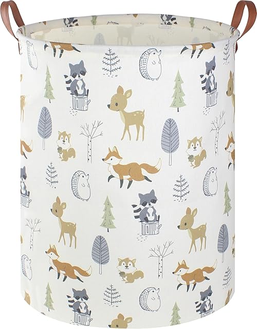 Baby Laundry Hamper,kids laundry Basket,Waterproof Storage Bin for Bedroom,Clothes Organizer Basket,Toys Box,Room Decor(Animal)