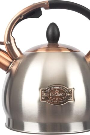 3Quart Whistling Tea Kettle Classic Teapot Stainless Steel Teakettle with Cool Grip for Stovetop