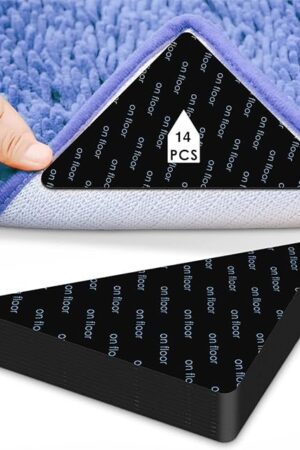 14PCS Rug Pads Grippers，Non Slip Rug Pads，Reusable and Washable Rug Pad Gripper for Area Rugs,Carpet Pads Rug Corner