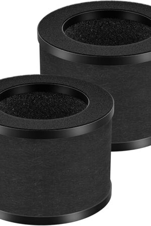 2 Pack TZ-K1 HEPA Replacement Filter Compatible with FreAire KN6391, Compatible with ToLife TZ-K1, Compatible with MK-01 MK-06, MJ012H, 3-in-1 HEPA Filter Replacement for Smoke Pollen, Black