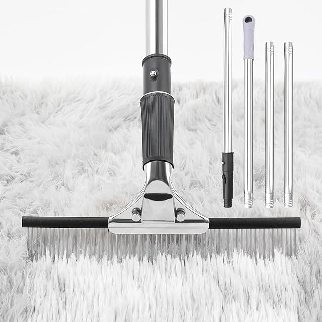 Big Carpet Rake with Long Handle, Making Carpets Fluffy Again, Clean Hair, Let Carpet Restore Softness