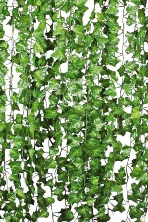 DearHouse 84 Feet 12 Strands Artificial Ivy Leaf Plants Vine Hanging Garland Fake Foliage Flowers Home Kitchen Garden Office Wedding Wall Decor, Green