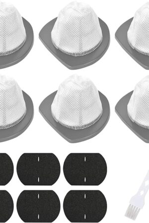 6 PACK 2033 Replacement Filter Compatible with Bissell Featherweight Stick Lightweight Bagless Vacuum Cleaner 20331, 20333, 20334, 20336, 20339, 2033M,6 Mesh Filter 6 Foam Filters, Replace No.1611508