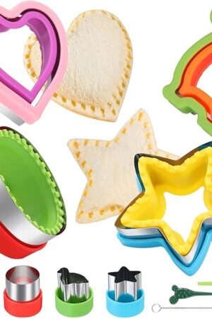 4 Pack Sandwich Cutters Cookie Cutters Sandwich Maker Bread Maker Lunchbox 4 Small Cookie Cutters