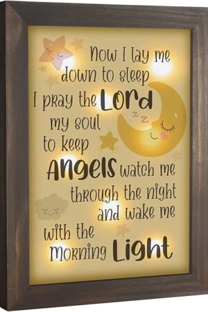 Baptism Gifts for Girl Boy - Baby Baptism Gifts for Girl Boy, Baby Christening Gifts for Girls and Boy,Nursery Decor Night Light - Now I Lay Me Down to Sleep