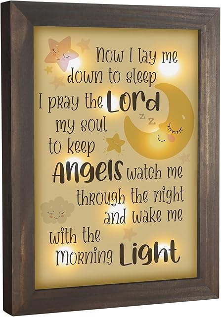 Baptism Gifts for Girl Boy - Baby Baptism Gifts for Girl Boy, Baby Christening Gifts for Girls and Boy,Nursery Decor Night Light - Now I Lay Me Down to Sleep