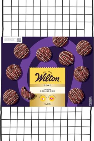 Wilton Gold Premium Non-Stick Warp-Resistant Bakeware, Made without PFAs, Cooling Grid, 16 x 10 in, Packaging May Vary