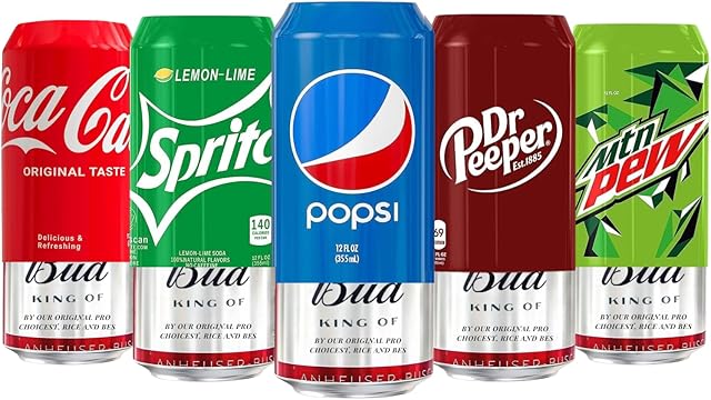 BeerSkin Skywin Silicone Can Sleeve, 5 Pack 12 oz (355 ml) Soda Can Sleeve, Disguises Can as Soda (Mix Colors)