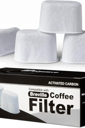 12-Pack Charcoal Water Filters Compatible with Breville BWF100 Machines, Breville Espresso Machine Water Filter Replacement