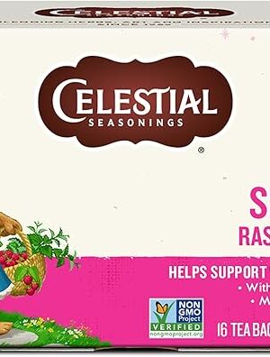 Celestial Seasonings SheWell Raspberry Leaf Wellness Tea, Caffeine Free, 16 Tea Bags Box