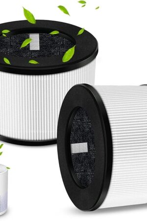 2-Pack Mooka M01 Replacement Filter - Pre-Filter+H13 True HEPA+Activated Carbon, 3-Stage Filtration