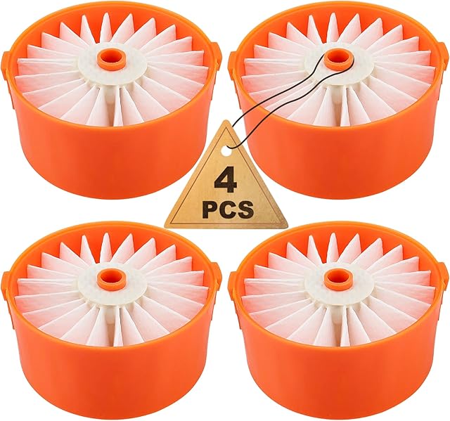 4 Pack Filter Element for BLACK+DECKER POWERSERIES Cordless Stick Vacuum Cleaner BSV2020G, BSV2020P # N665227