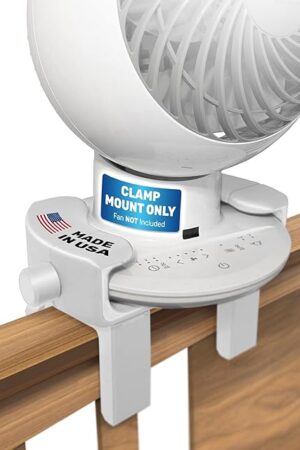 Clamp Fan Holder for Woozoo Fan - Bunk Bed & Dorm Bed Mount - College Dorm Essentials -Compatible with 8.27" Woozoo Models (FAN NOT INCLUDED)