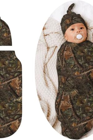 Camo Swaddle Blankets Newborn Soft Baby Girls Boys