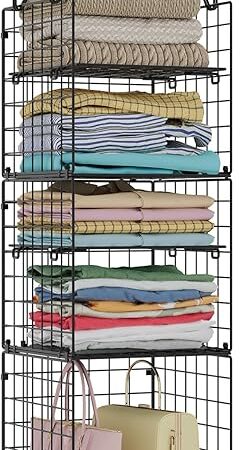 X-cosrack 5-Tier Metal Hanging Closet Organizer