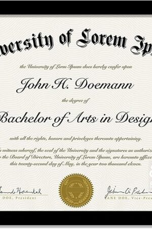 Black 8.5 x 11 Frame Display 8.5 by 11 Document Certificate Diploma Wall and Tabletop - 1 Pack