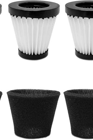 3 Pack Handheld Vacuum Cleaner Filter Compatible with Dirt Devil Scorpion Handheld Vacuum Cleaner Style F117, Compare to Part #AD40117
