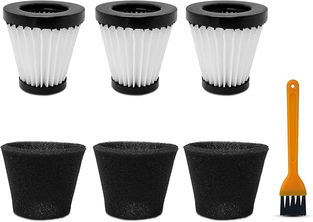 3 Pack Handheld Vacuum Cleaner Filter Compatible with Dirt Devil Scorpion Handheld Vacuum Cleaner Style F117, Compare to Part #AD40117