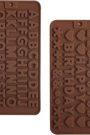 2 pcs Number Chocolate Molds and Letter Silicone Molds, kitchen utensils, cake cookies, ice cubes, chocolate resin candy making products