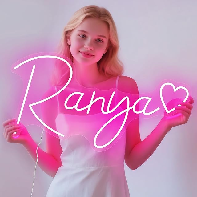 Custom Neon Sign for Wall Decor, Custom neon sign customizable LED Name Light for Wedding Bedroom Decor Birthday Happy Party Gifts Business Bar Salon Shop LOGO Personalized Girls Teen Kids Baby Family