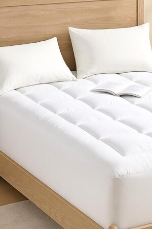 Casa Platino King Size Mattress Topper, Protector and Encasement with Zipper, Deep Pocket King Mattress Protector fits up to 20" Mattress, Leak-Proof