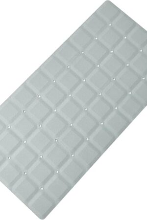 Bathtub Mat Silicone Jumbo Size Grey 35.8 x 17.7