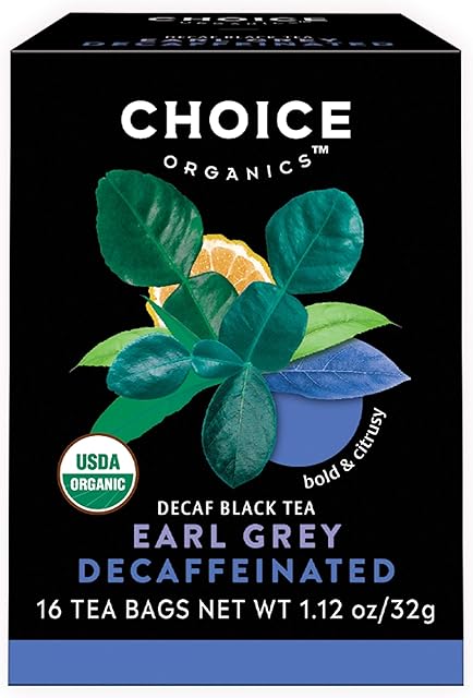 Choice Organic Teas Decaffeinated Earl Grey Tea - With Bergamot - Fair Trade - Compostable - 48 Organic Black Tea Bags (Pack of 3)