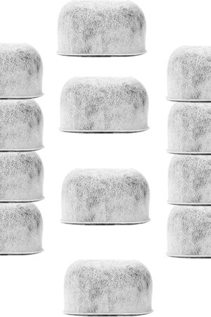 12 Pack Replacement Charcoal Water Filters for All Cuisinart Coffee Machines - Cuisinart Compatible (Not Keurig) Filters Replace Cuisinart DCC-RWF