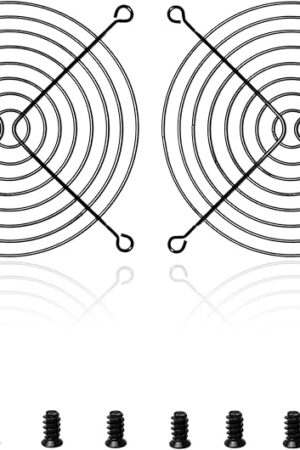 2 PCS 140mm Fan Grill pc 140mm Fan Bracket Grill (Black)