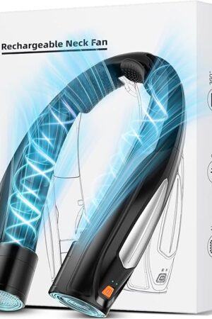 AI Neck Fan, Portable Personal Wearable Fan, 6 Speeds Adjustable Rechargeable