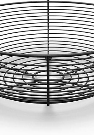 CAXXA Countertop Fruit Bowl, Wire Basket for Fruits, Breads, Vegetables,Snacks, Black