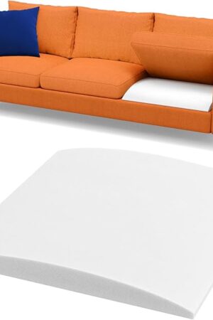 Couch Cushion Support for Sagging Seat - 20" x 20"x 2" High-Density Curved 40D Sofa Cushion Support, Couch Supporter for Under The Cushions, White 1 Pack