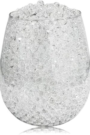140,000 Clear Water Beads for Vases, Transparent Water Gel Beads Vase Filler for Floating Pearls, Floating Candle Making, Wedding Centerpiece Table Decorations Floral Arrangement
