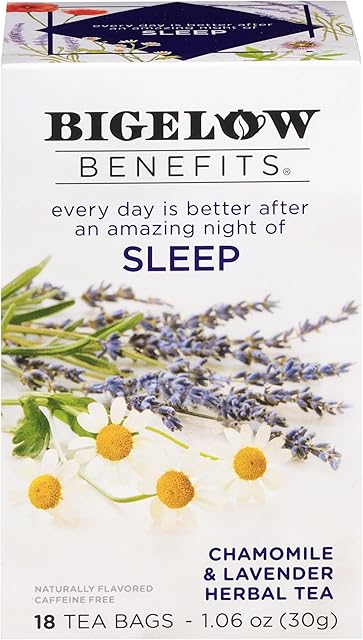 Bigelow Tea Benefits Sleep Chamomile & Lavender Herbal Tea, 18 ct