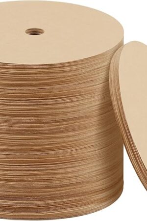 300 Count Percolator Coffee Filters, 3.75 Inch Natural Unbleached Disposable Coffee Filter Disc Coffee Filters for Percolators Camping Coffee Pot Home Office Use