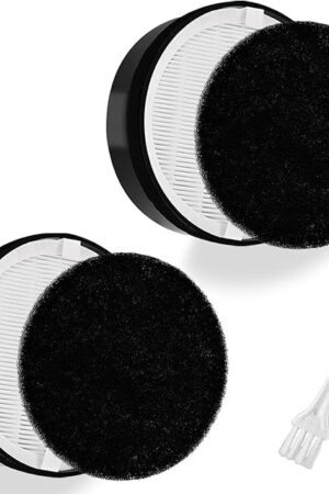 2 Pack LV-H132 Replacement Filter Compatible for LEVOIT LV-H132 Air Purifier LV-H132-RF, H13 True HEPA Filter, Activated Carbon Filter, Replace Part LV-H132-RF