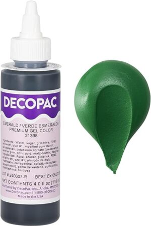 DecoPac Emerald Trend Premium Gel Color Cake Decorations Food Coloring - Gel Color - 4 Fl Oz, Emerald Green