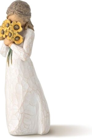 Willow Tree Warm Embrace, Surrounded by The Warmth of Family and Friends, A Gift to Celebrate Friendships, or Those who Love Flowers, Sculpted Hand-Painted Figure