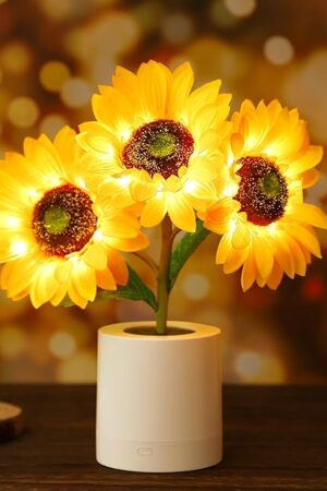 WSYEAR Sunflower Gifts for Women-Sunflowers Flower Lamp Night Light for Bedroom Decor,Birthday Gifts for Her Mom Wife Friends Girlfriend Teacher Grandma