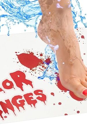Bloody Mat - Turns Red When Wet – Footprints Disappear Like Magic - 16"x32" (Mat Does Not Absorb Water)