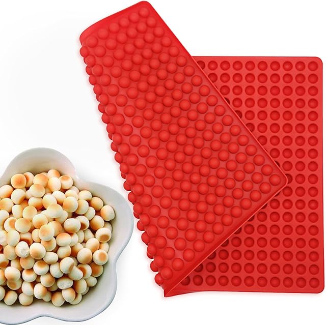468-Cavity Mini Round Silicone Molds,Chocolate Drops Mold | Small Dog Treat maker |Semi Sphere Gummy Candy Molds,For Jelly, Candy, Gummy, Wax Melt Baking Pan
