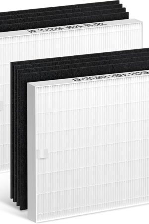 2-Pack AP-1512HH Air Purifier Replacement Filter for Coway Airmega AP-1512HH and and Airmega 200M air Purifier, 2 HEPA and 8 Pre-Filters for Airmega AP1512HH Filter