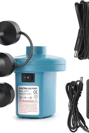 Bestrip Electric Air Pump, Air Pump for Inflatables Air Mattress Couch Pool Floats，Inflatables Boat Raft Toys, AC/DC Pump